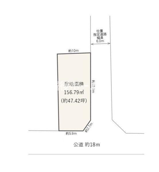建築条件なし　売地　西区坂井