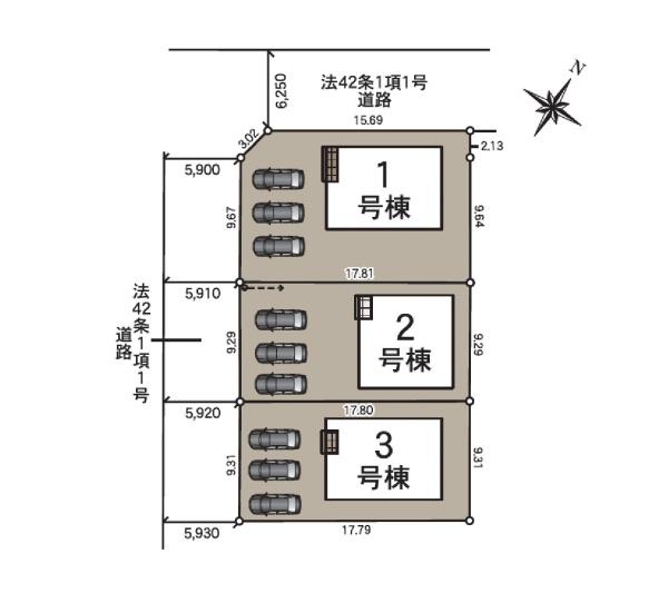 ３号棟　江南区亀田中島４丁目　第３　クレイドルガーデン