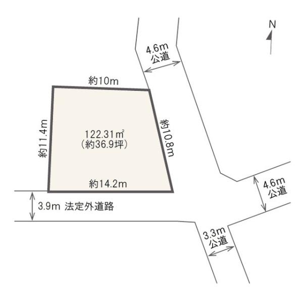 売地 建築条件なし 東区寺山3丁目