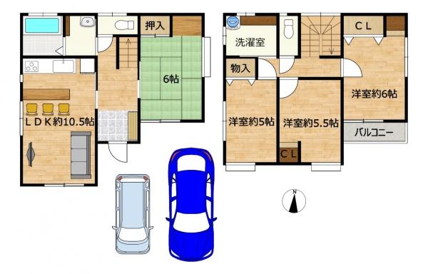 中古戸建　西区五十嵐２の町