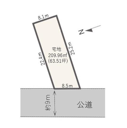 建築条件なし　土地　長岡市下条町