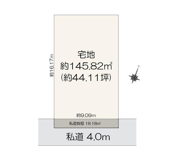 建築条件なし　土地　東区粟山３丁目