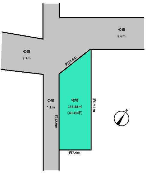 建築条件なし　売地　中央区横七番町４丁目