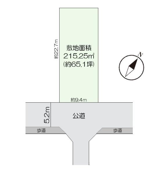 建築条件なし　土地　江南区江口