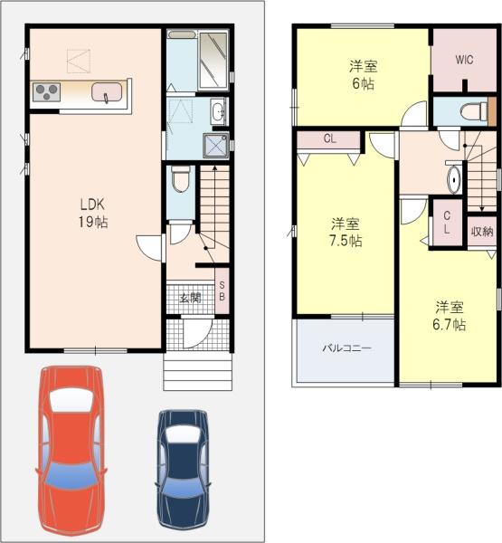渚東町1号棟新築戸建全2区画