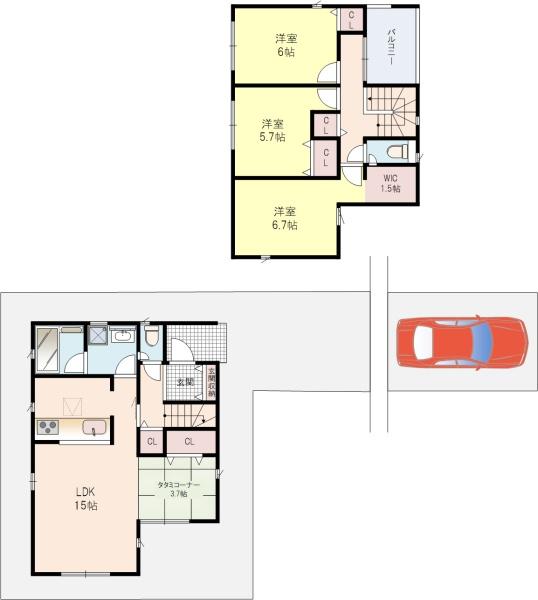 男山長沢3号棟全4区画新築戸建