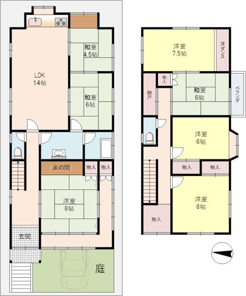男山雄徳中古戸建