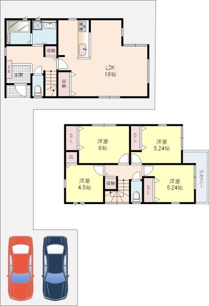 男山松里2号棟全2区画新築戸建