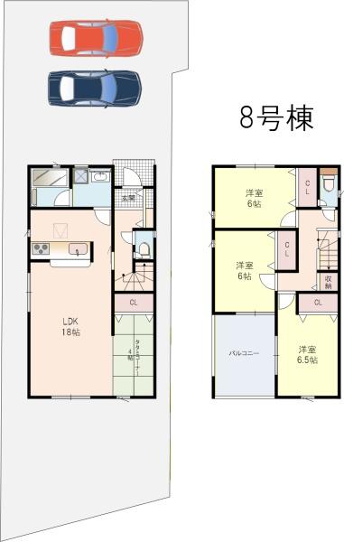 八幡市橋本尻江2号棟全9区画