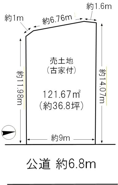 枚方市養父元町建築条件なし売土地