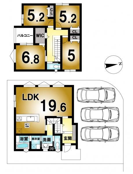 員弁郡東員町笹尾西２丁目の新築一戸建