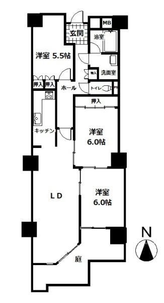 ロイヤル梅園ガーデンB棟