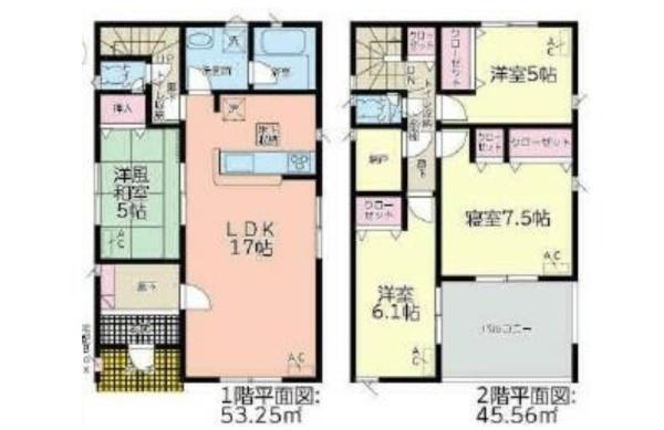 安城市堀内町全5棟1号棟　新築戸建て