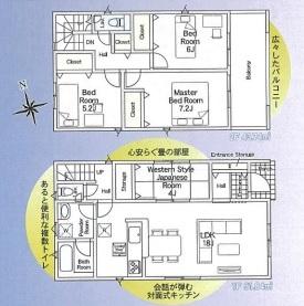 西尾市刈宿町全2棟1号棟　新築戸建て