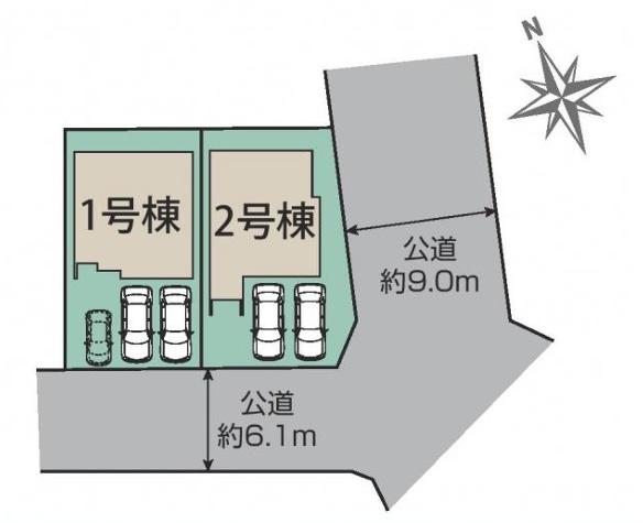 豊田市水源町全2棟2号棟　新築戸建て