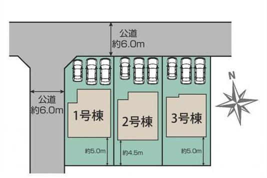 豊田市美里2丁目全3棟2号棟　新築戸建て