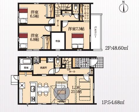 蒲郡市竹谷町　新築戸建て全3棟　3号棟