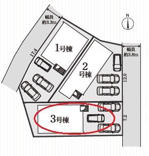 蒲郡市竹谷町　新築戸建て全3棟　3号棟