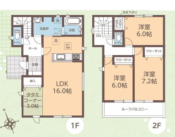 東海市富木島町23-1期全3棟2号棟　新築戸建て
