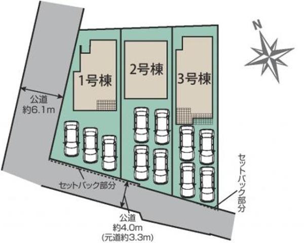 豊田市中町中郷全3棟1号棟　新築戸建て