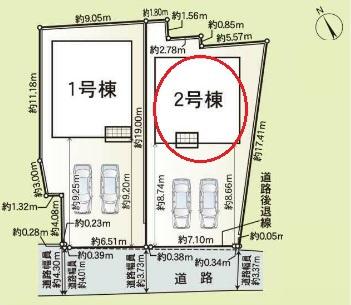 みよし市三好町全2棟2号棟　新築戸建て