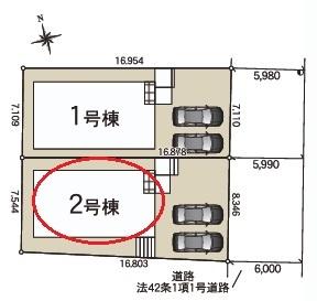 豊田市志賀町全2棟2号棟　新築戸建て