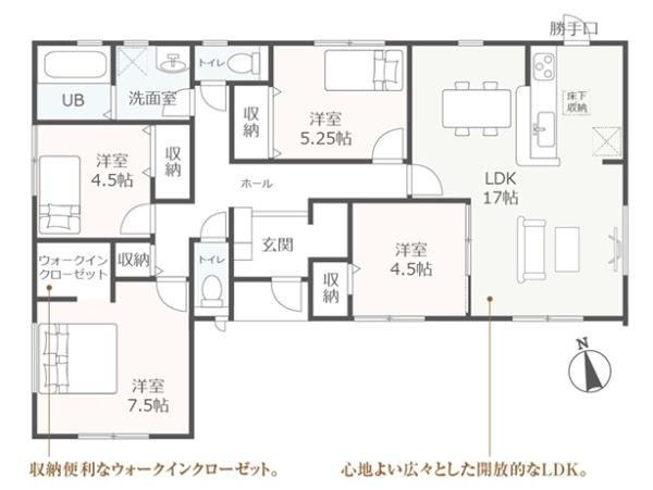 西尾第68一色町一色全2棟1号棟　新築戸建て