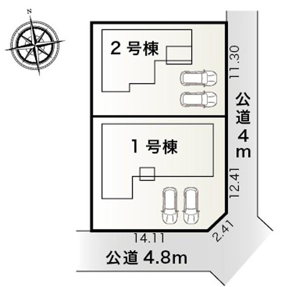 西尾第68一色町一色全2棟1号棟　新築戸建て