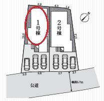 刈谷市重原本町　新築戸建て全2棟1号棟