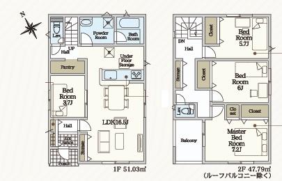 岡崎市本宿全5棟3号棟　新築戸建て