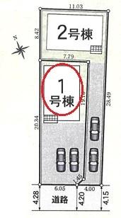 西尾市楠村町全2棟1号棟　新築戸建て