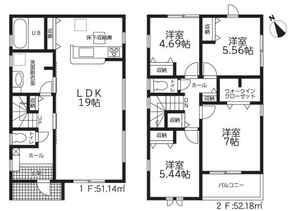 岡崎市能見町　全2棟2号棟　新築戸建て