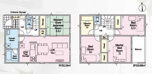 蒲郡市三谷町全6棟4号棟 新築戸建て(間取り)