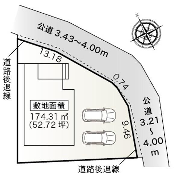 西尾市一色町下乾地第2 新築戸建て(区画図)