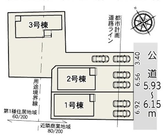 西尾市錦城町全3棟2号棟　新築戸建て