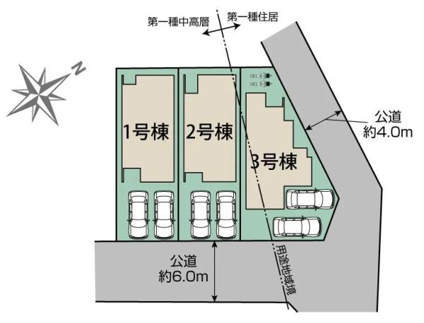 豊田市丸山町4丁目全3棟3号棟 新築戸建て(区画図)