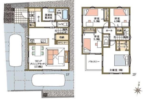 知立市牛田町2期全1棟1号棟 新築戸建て(間取り)