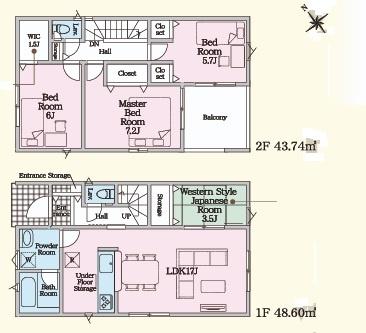 岡崎市暮戸町全2棟2号棟　新築戸建て