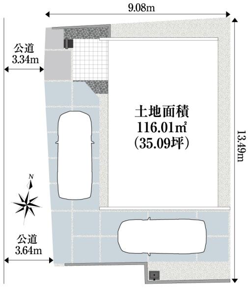 知立市牛田町2期全1棟1号棟 新築戸建て(区画図)
