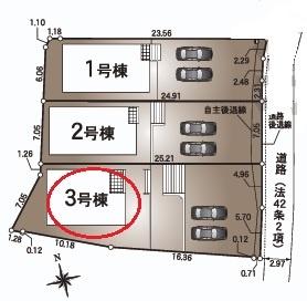 東郷町和合全3棟3号棟 新築戸建て(区画図)