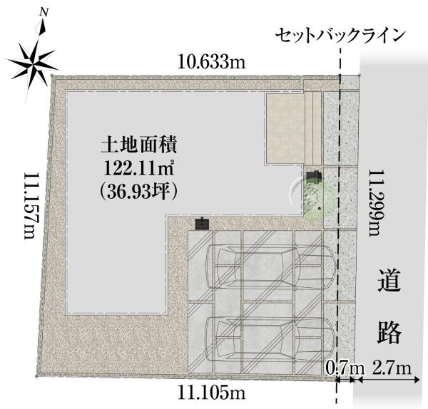 知立市牛田町3期全1棟1号棟 新築戸建て(区画図)
