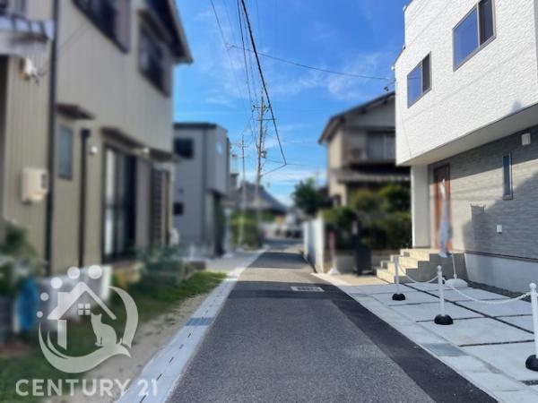 知立市牛田町3期全1棟1号棟 新築戸建て(前面道路含む現地写真)