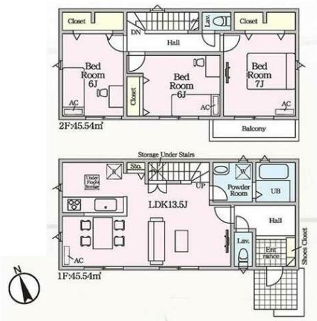 高浜市屋敷町第1期全2棟2号棟 新築戸建て(間取り)