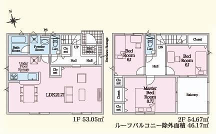 碧南市大浜上町全2棟2号棟 新築戸建て(間取り)
