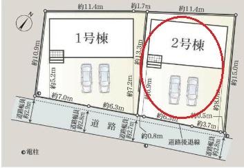 碧南市鴻島町全2棟2号棟 新築戸建て(区画図)