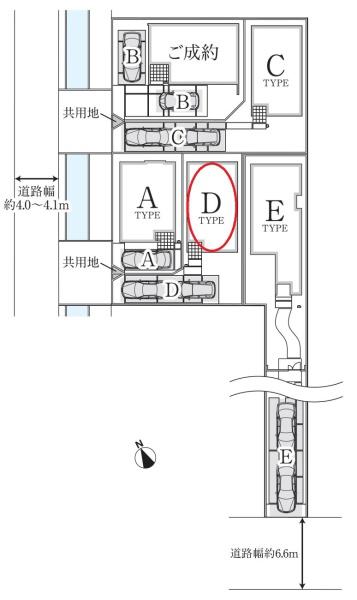 岡崎市舳越町字宮前の中古一戸建て(全体区画図)