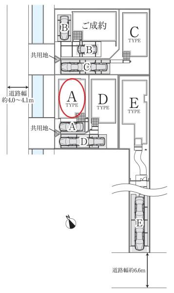 岡崎市舳越町字宮前の中古一戸建て(全体区画図)