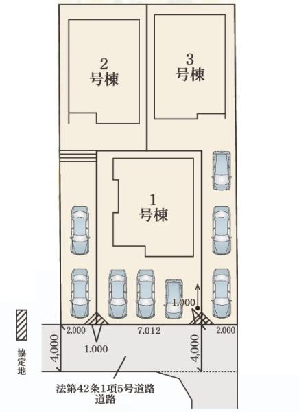 豊田市水源町第1期全3棟2号棟 新築戸建て(区画図)