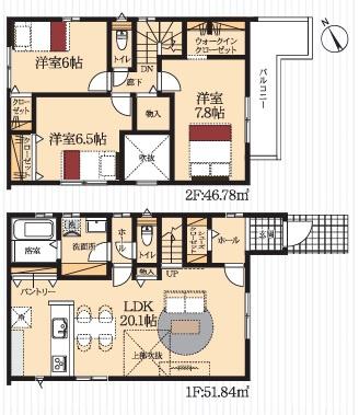豊田市畝部東町　新築戸建て全2棟　2号棟