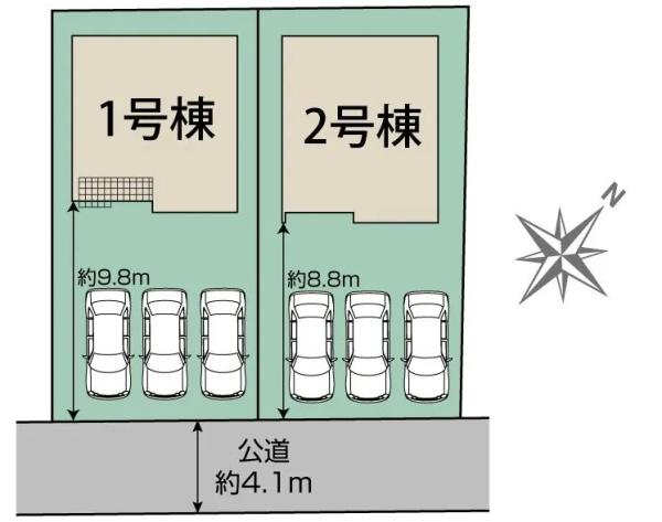 豊田市高岡本町南全2棟1号棟　新築戸建て